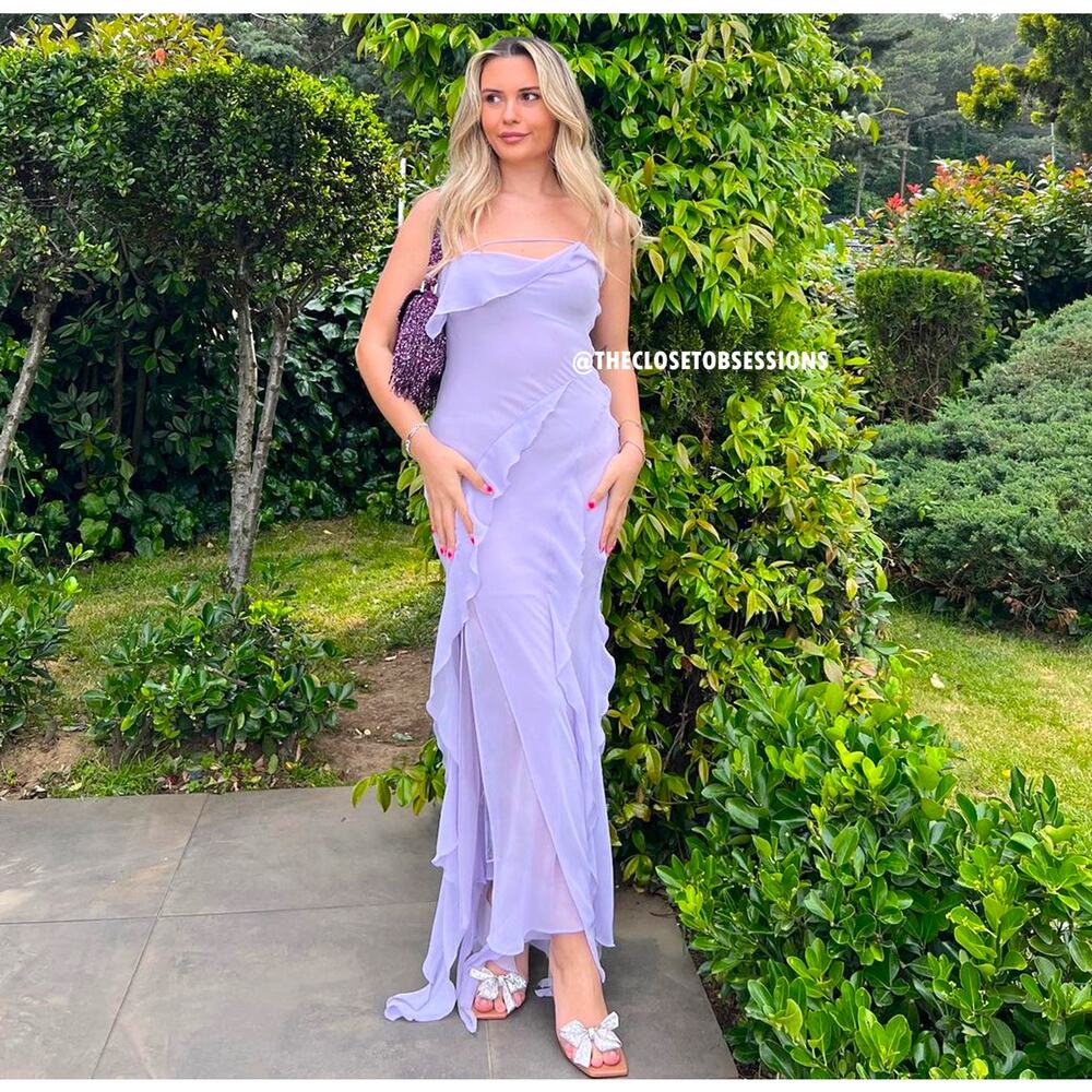 Mango Lavender Ruffle Maxi Dress - Picture 12 of 16